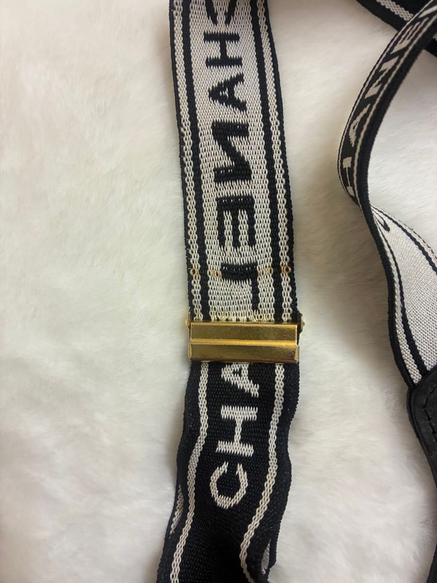 CHANEL シャネル ココマーク サスペンダー ブラック ゴールド金具