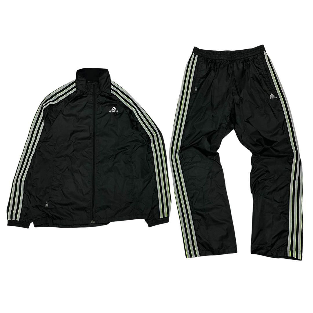 アディダス ナイロンジャケット セットアップ y2k 3本線 大きいサイズ