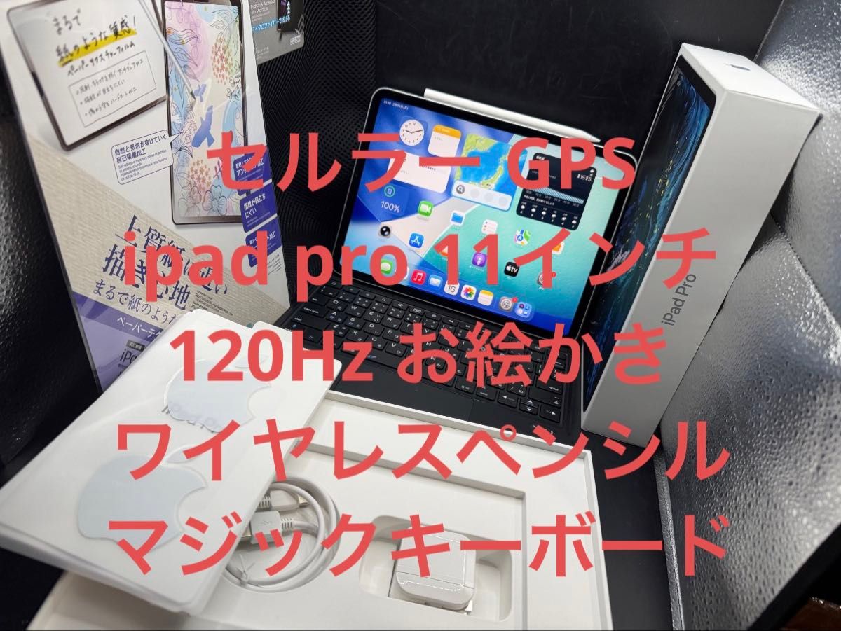 セルラーGPS ipad pro 11インチ 120Hzお絵かきペンシルマジック