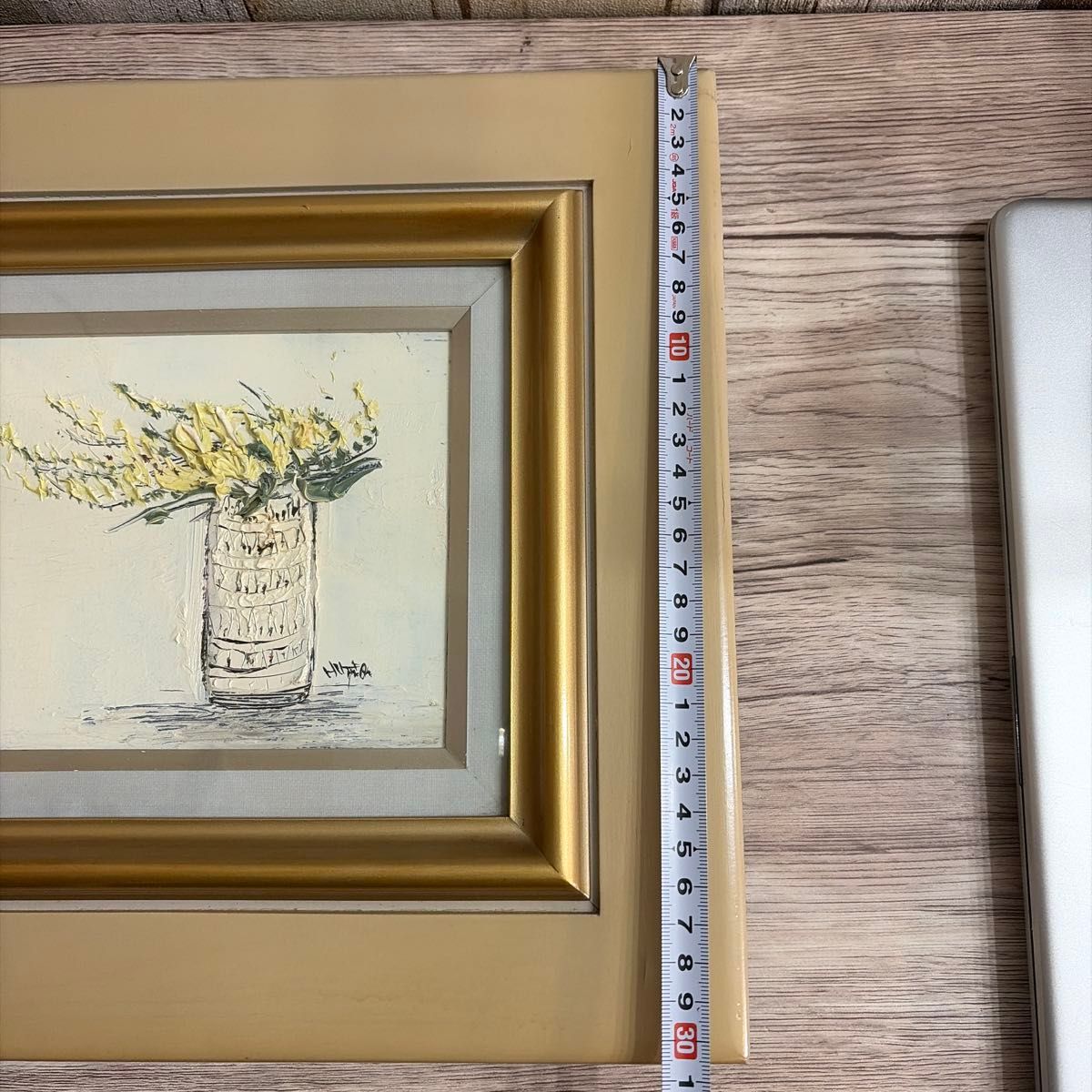 片山弘明 フリージャ 静物画 花 油彩 真作 直筆サイン入り 絵画 油彩画