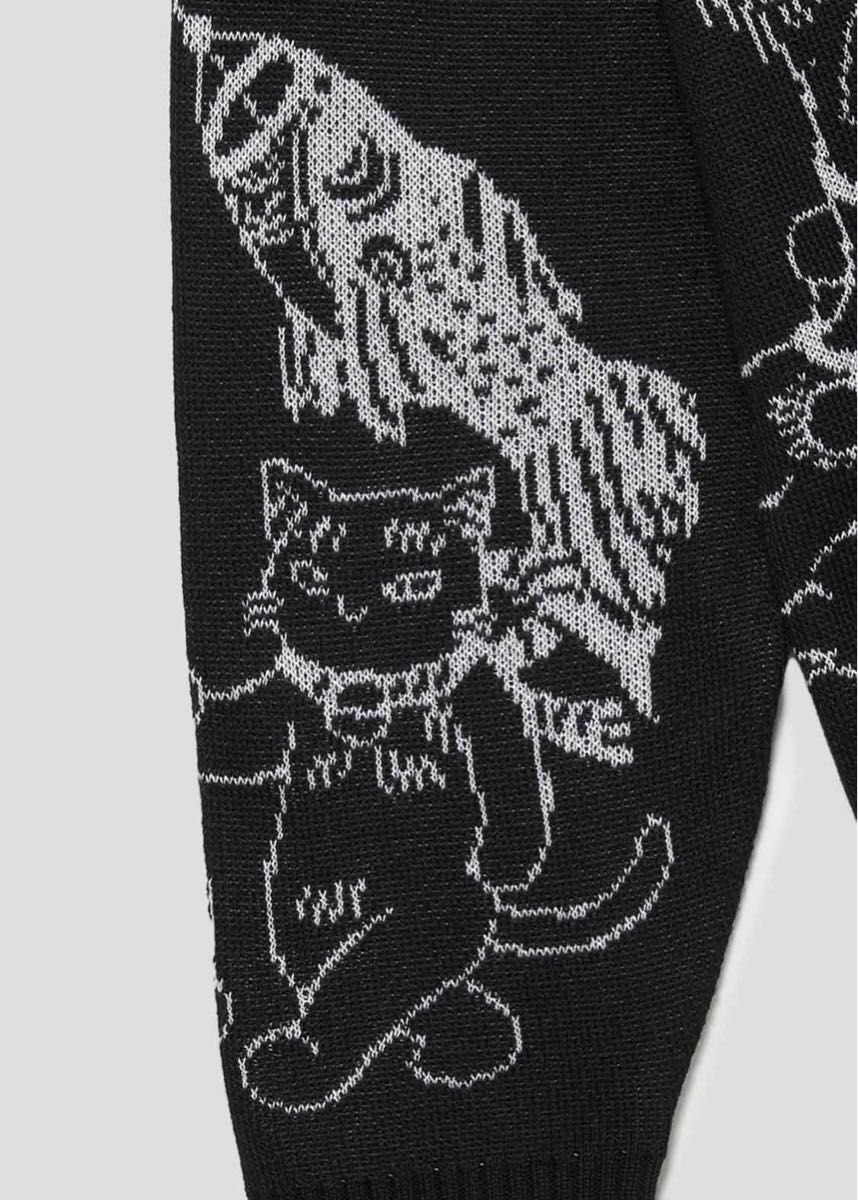 石黒亜矢子 グラニフ L 鬼子母猫百号 ニット セーター graniph 猫 妖怪