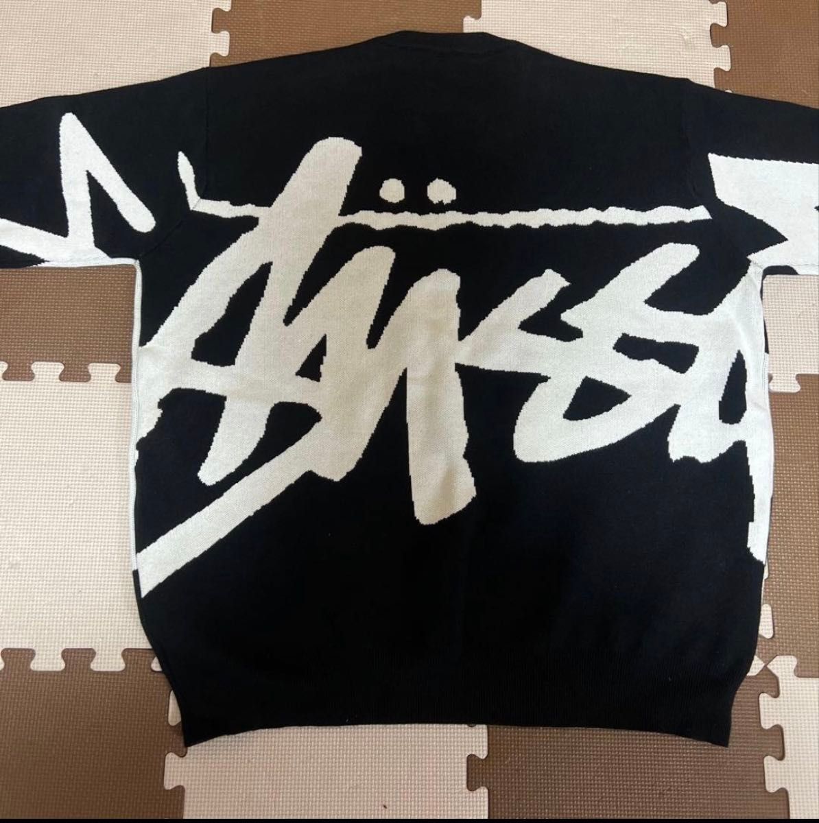 STUSSY ステューシー ビッグロゴ ニット セーター ブラック｜Yahoo