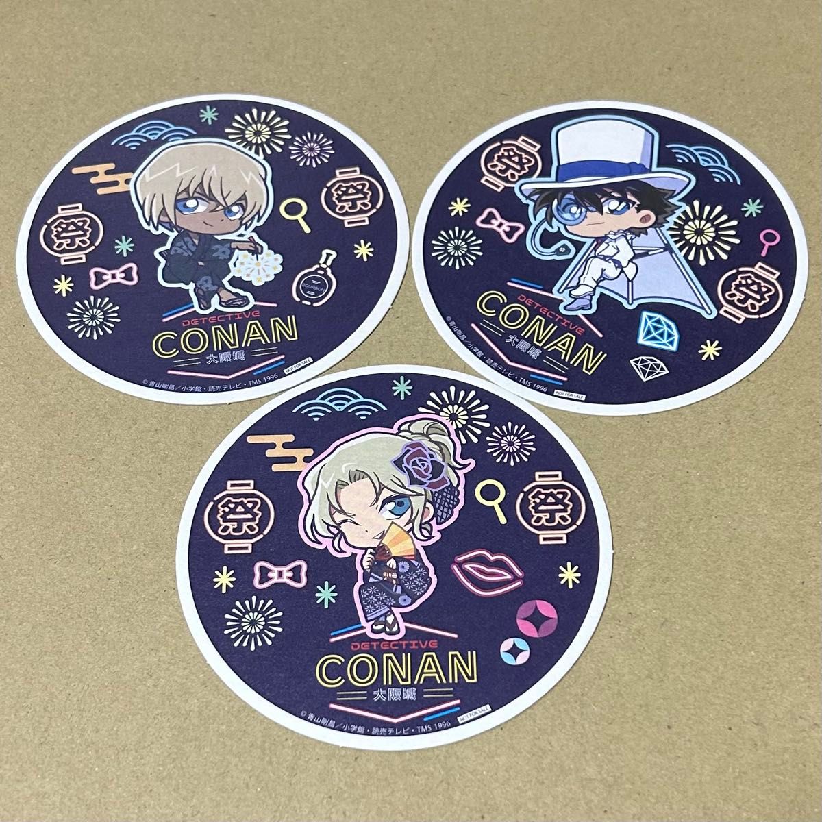 名探偵コナン 安室透 怪盗キッド ベルモット コースター 大阪城 夏祭り