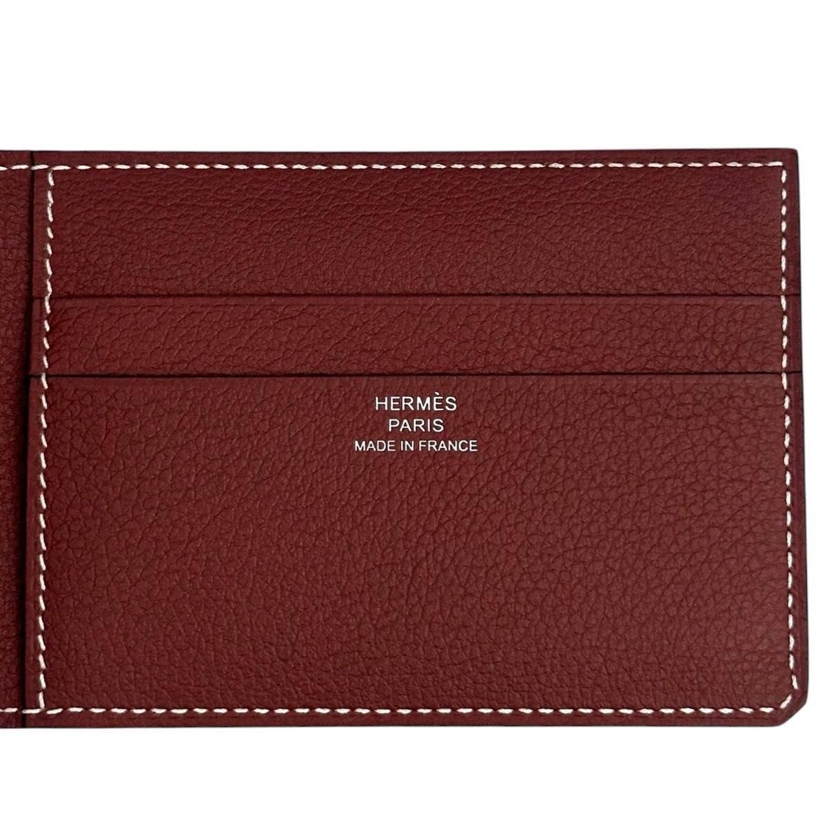 現行 新品 未使用 箱付 エルメス Hセリエ カードケース 名刺入れ パス