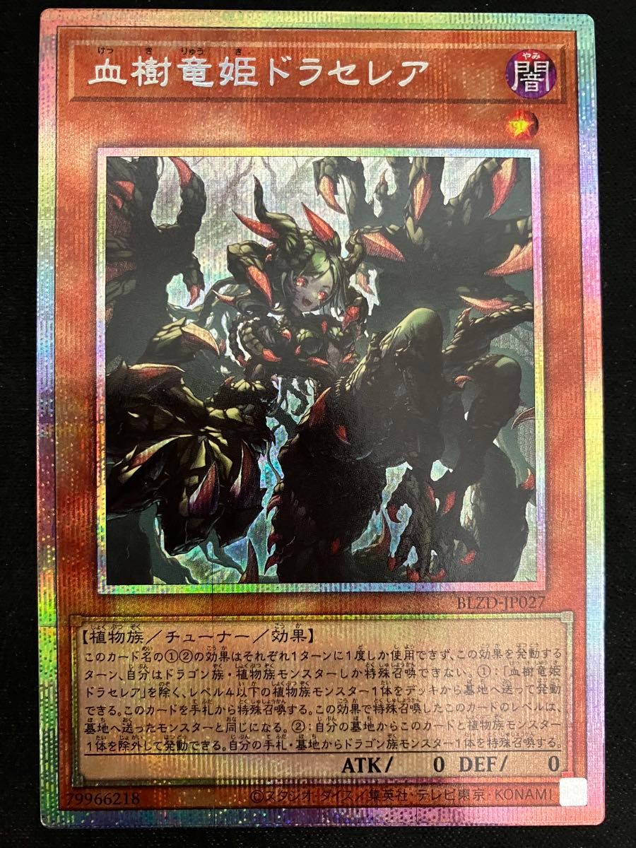こんぶ】遊戯王 血樹竜姫ドラセレア プリズマ プリシク アジア版 3枚