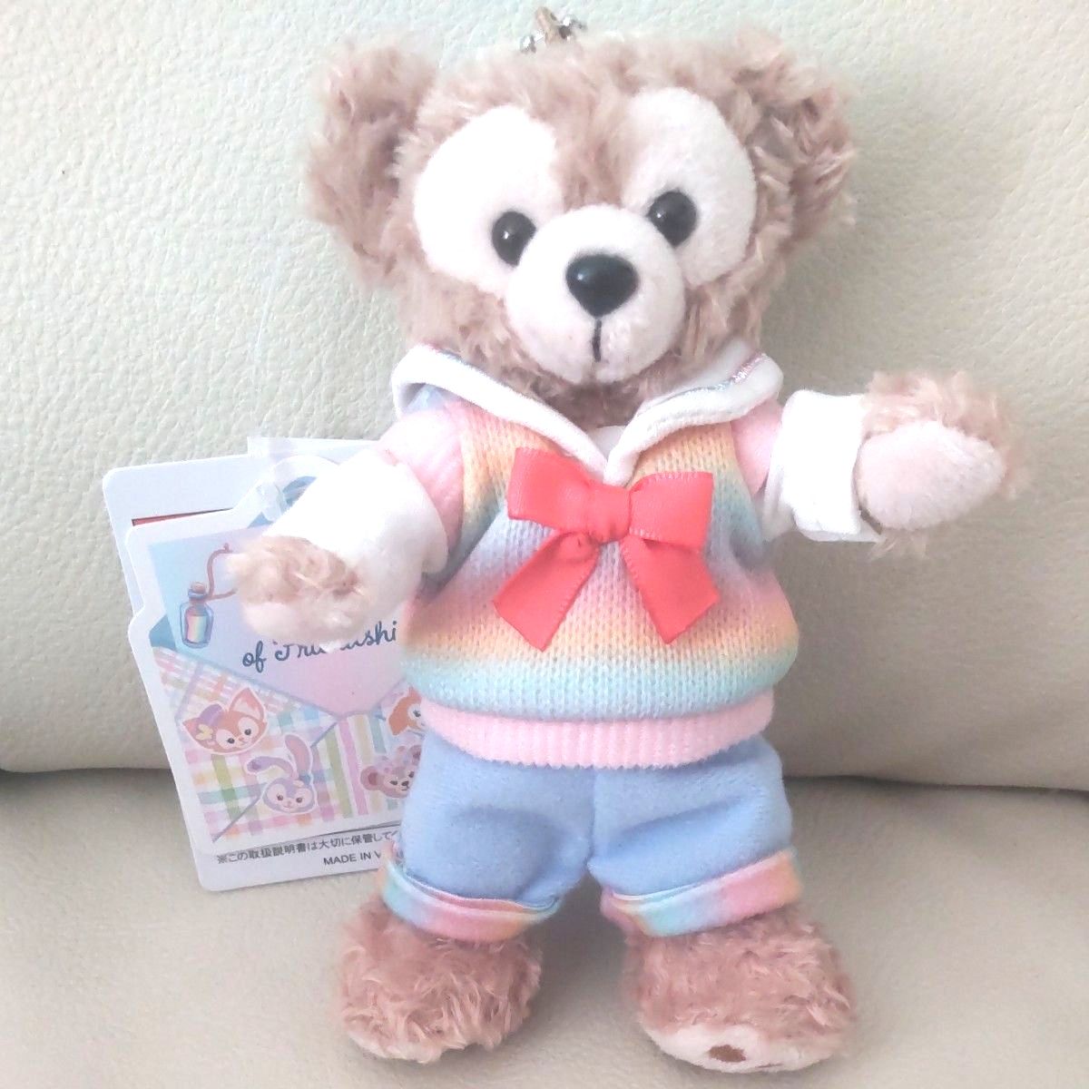 ダッフィー ぬいぐるみバッジ ハートフェルトレターズオブフレンド