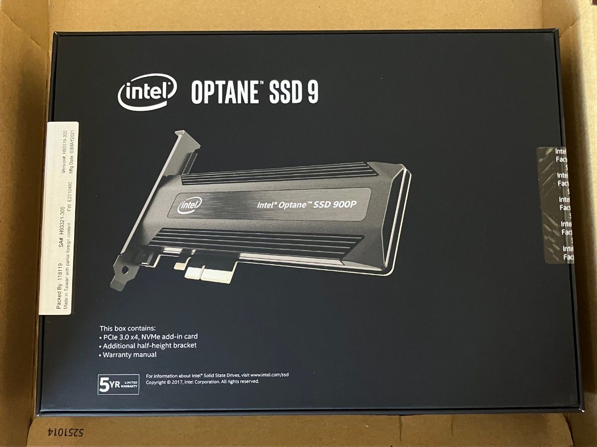 未開封 Intel Optane Memory 900P SSD 280GB HHHL PCIe スロット