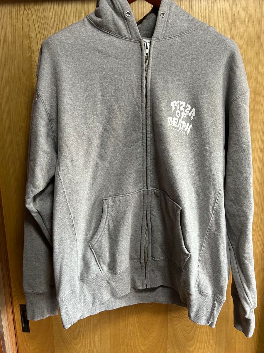 PIZZA OF DEATH パーカー グレー ジップアップパーカー｜Yahoo!フリマ