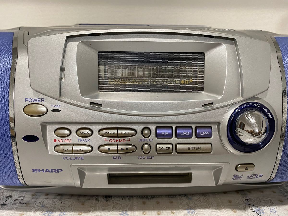 SHARP MD-F150-A ブルー MD/CDシステム（CD/MDデッキ）｜Yahoo!フリマ