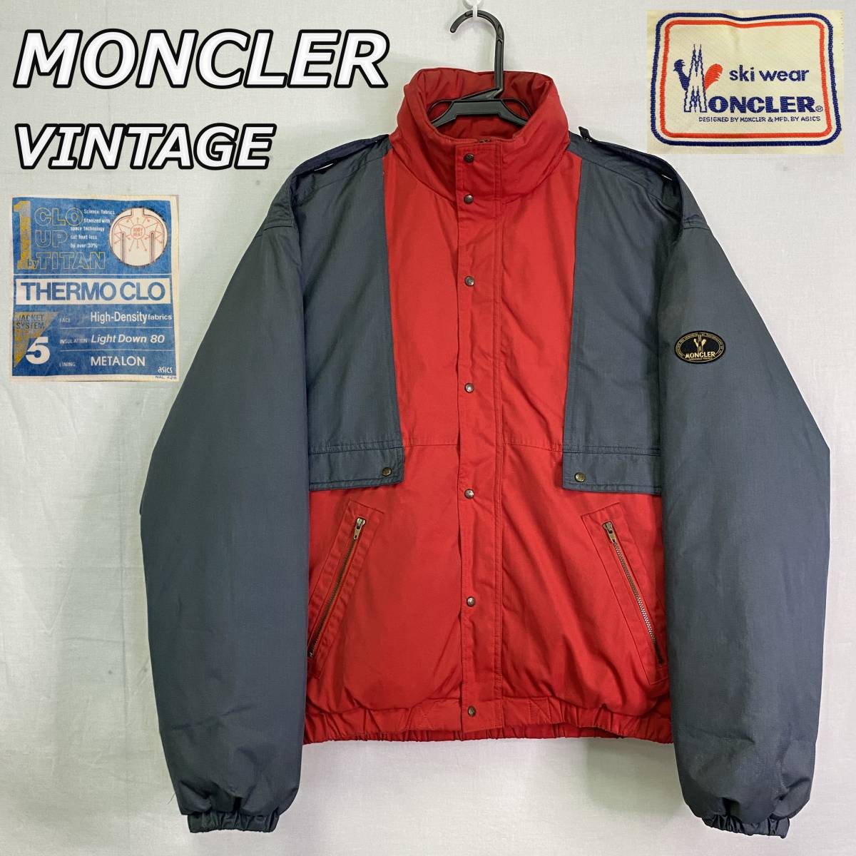 80-90年代【MONCLER】ski wear モンクレール スキーウェア アシックス