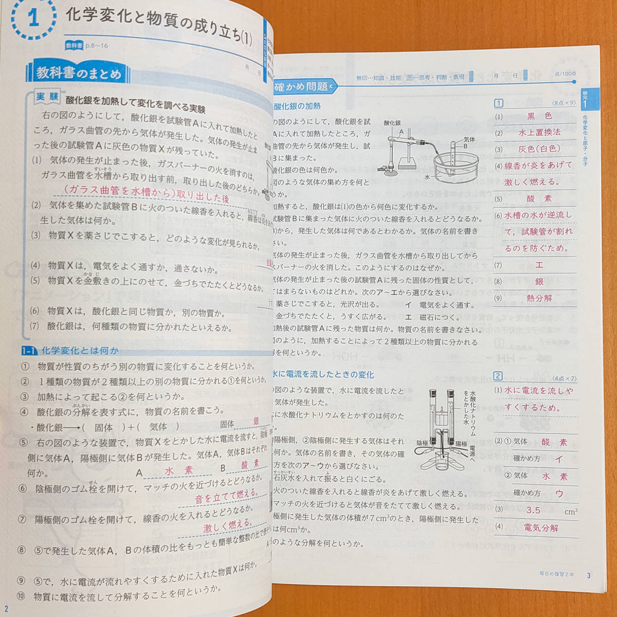 Yahoo!オークション - 令和3年 新学習指導要領「毎日の復習 理科 2年