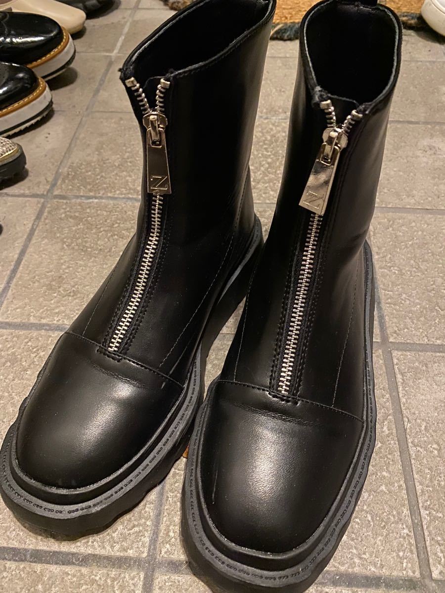 ZARA フロントジップブーツ 38(24cm)｜Yahoo!フリマ（旧PayPayフリマ）