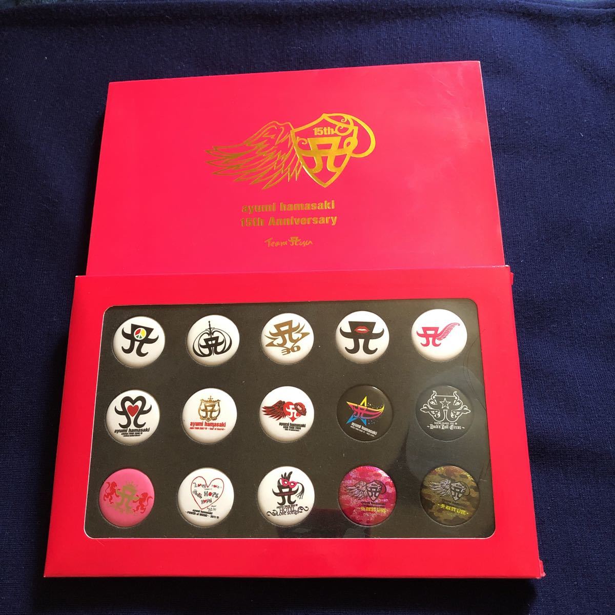 未開封 浜崎あゆみ TeamAyu 15thアニバーサリー ツアーロゴ缶バッジ(15