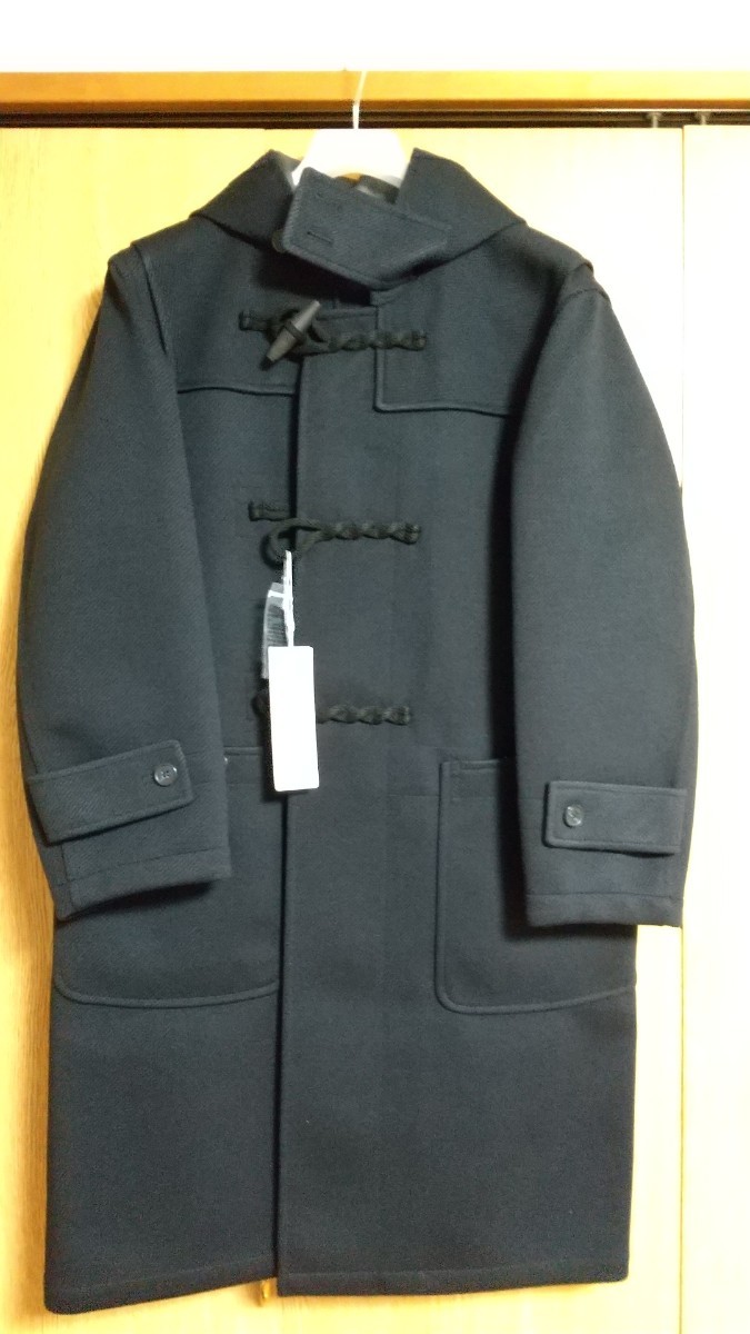 新品未使用 名作 ユニクロU ブロックテックダッフルコート ネイビー