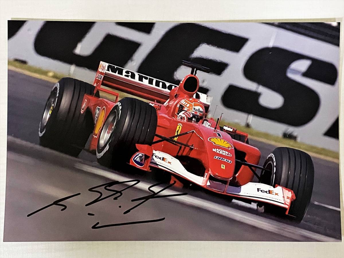 Yahoo!オークション - F-1 ミハエル・シューマッハ直筆サインいり写真