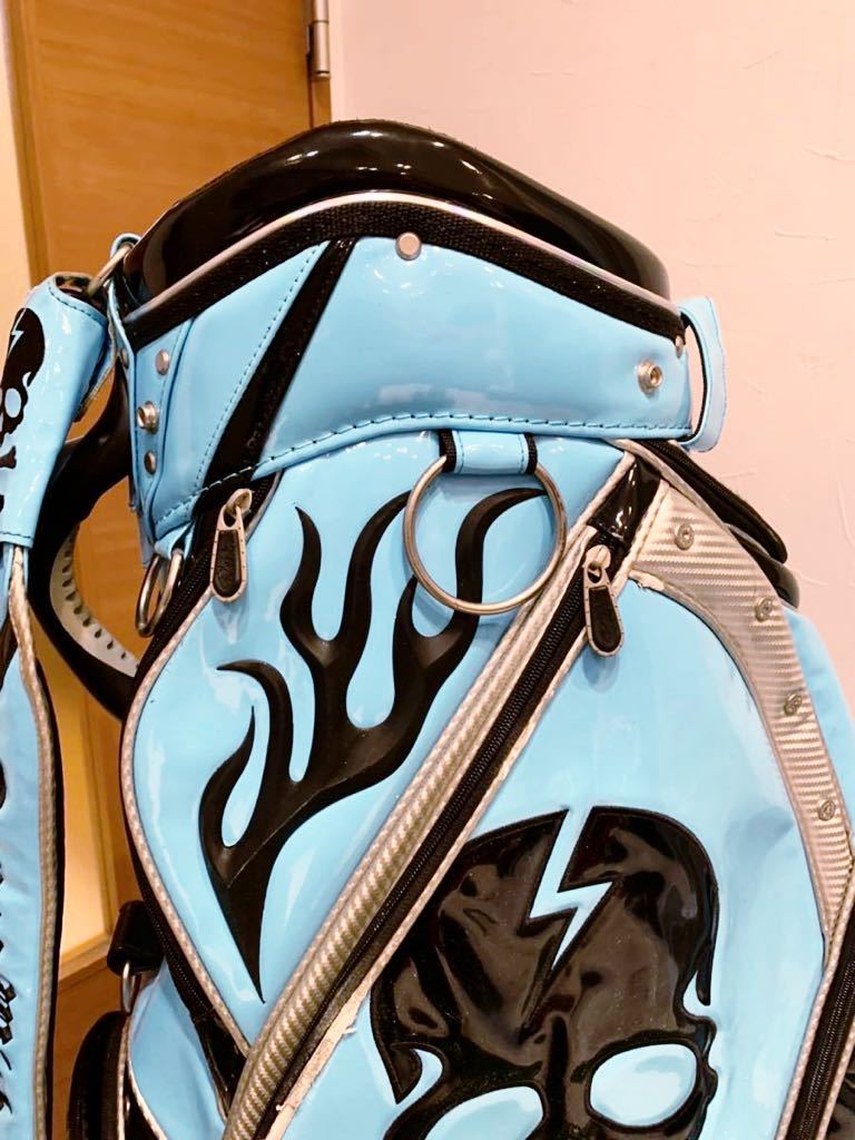 送料無料 希少 ダンスウィズドラゴン キャディバッグ 3点式 エナメル