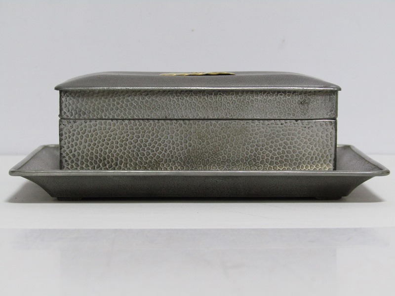 Yahoo!オークション - LL21-6000[SAN] 間村自造 錫製 煙草盆 煙草ケー