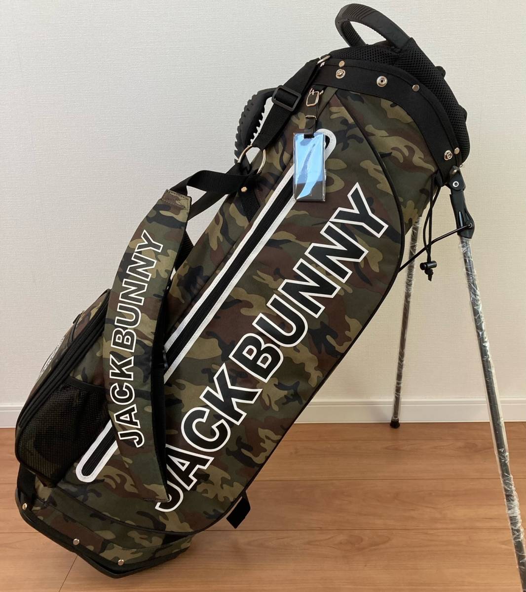 新品 パーリーゲイツ ジャックバニー カモ柄 スタンド式 キャディ