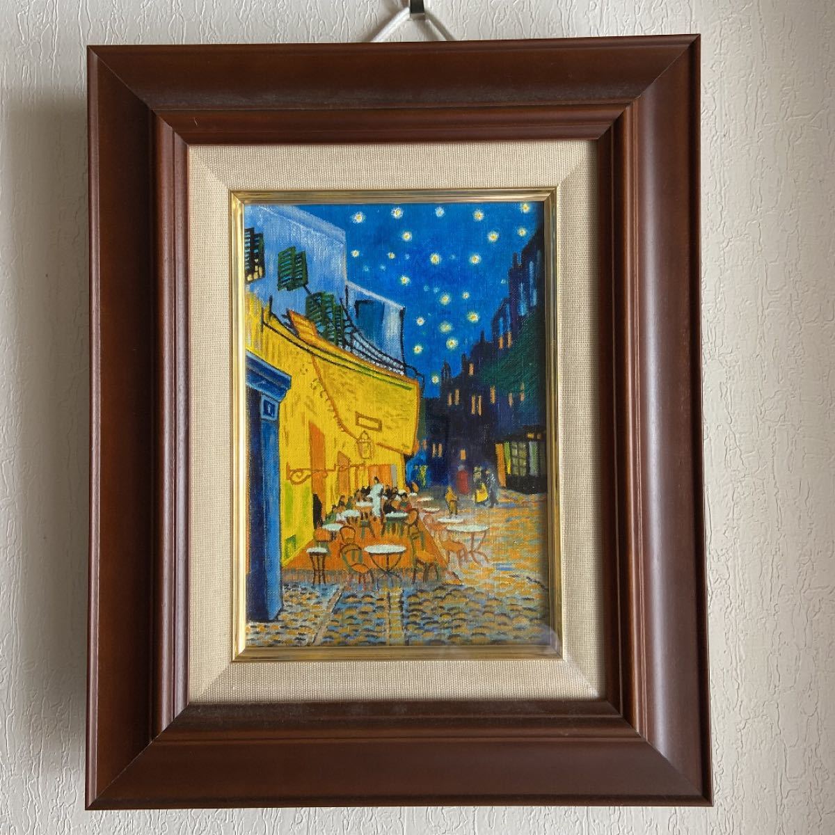肉筆手描きの油絵模写画 ゴッホの名画 夜のカフェテラス｜Yahoo!フリマ