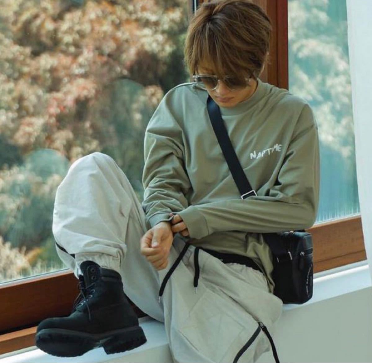 AAA Nissy Naptime フォトプリント ロングTシャツ カーキ Lサイズ 未