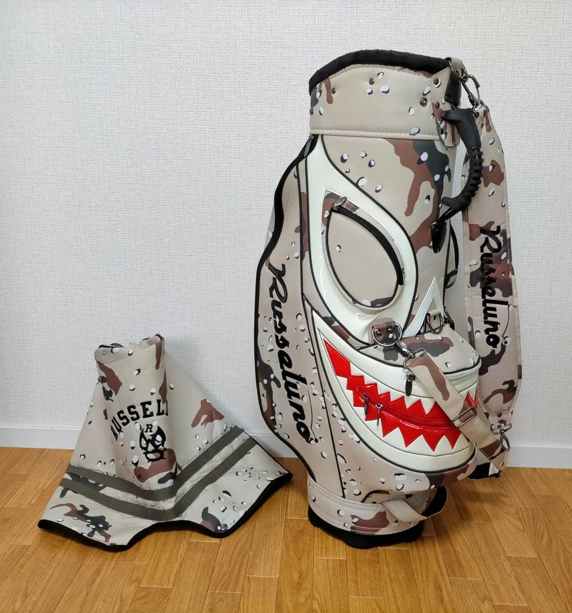 ほぼ未使用 ラッセルノ Russeluno ルチャマスク シャークカモフラ柄