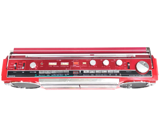 Yahoo!オークション - 1円 SANYO MR-WU4 ダブルラジカセ レッド 通電確