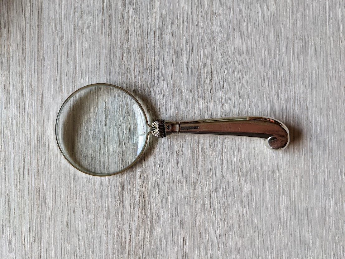 アンティーク 虫眼鏡 1908年 シルバー ホールマーク イギリス ルーペ