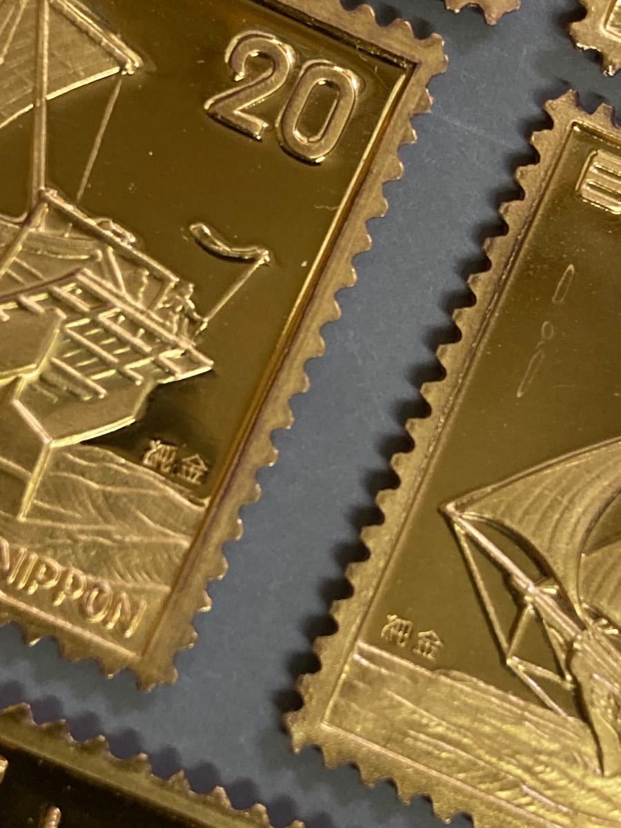 純度保証 松本徽章工業 純金製切手型 7枚まとめて 22 5g 純金刻印