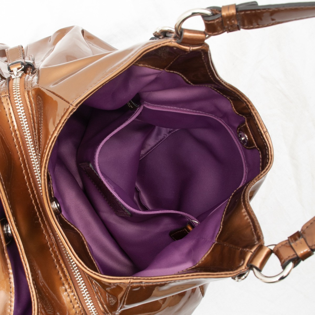 極美品】COACH(コーチ)マディソン パテントレザー マギー ショルダー