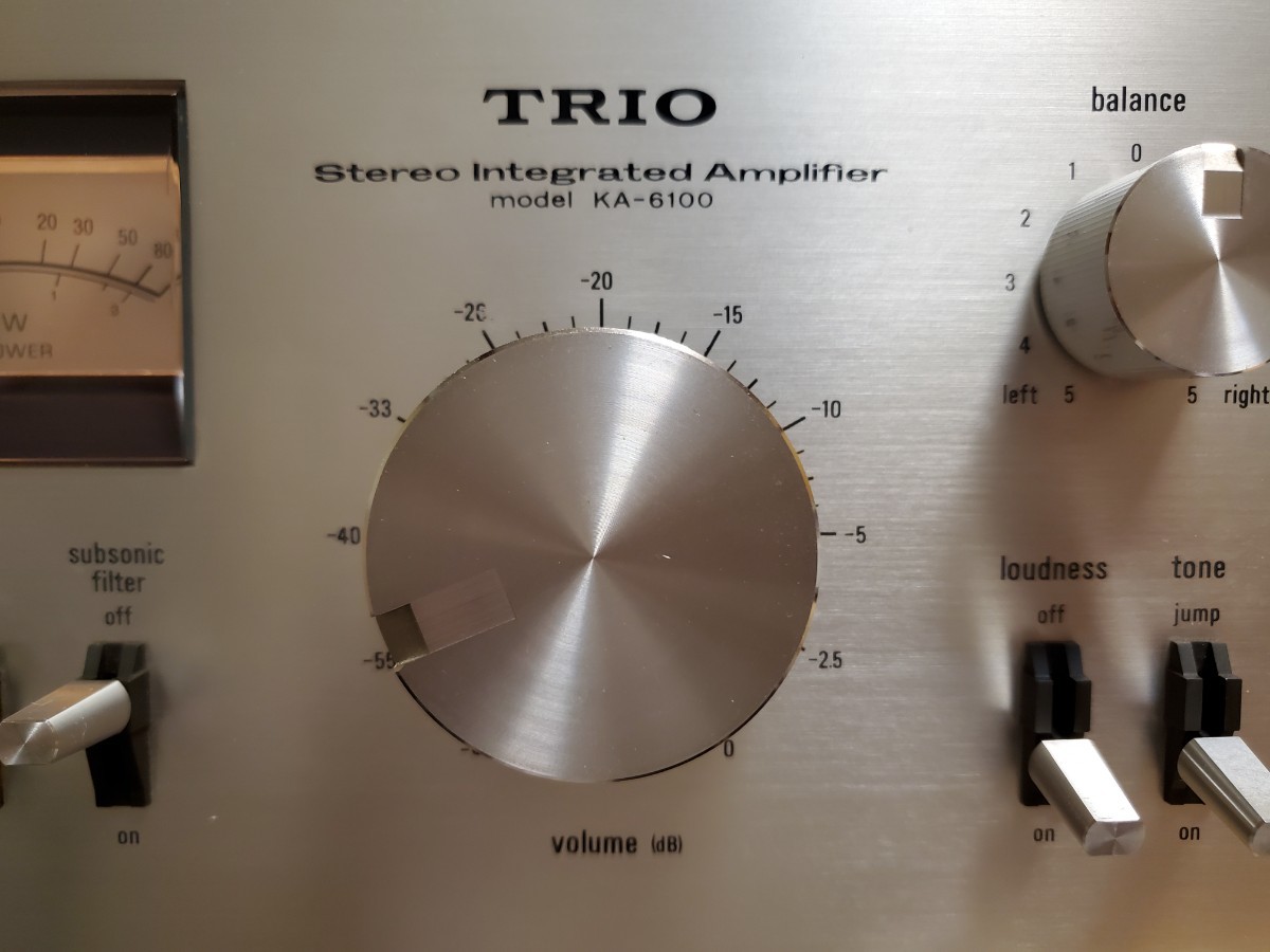 TRIO プリメインアンプ KA-6100 メンテナンス 完動 美品 レトロ VU