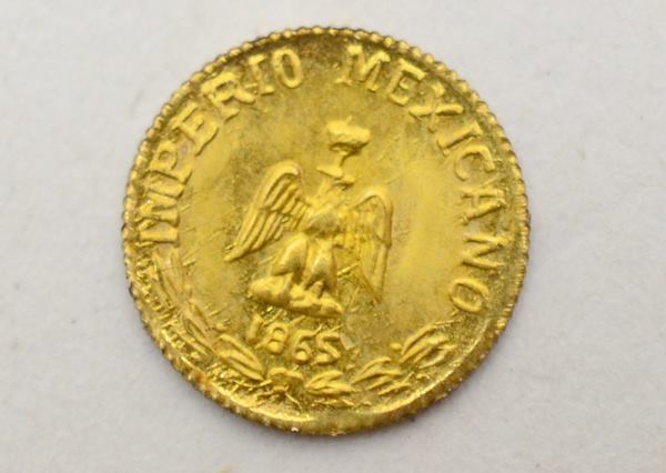 Yahoo!オークション - 美品 K21.6 メキシコ 1865年 1ペソ金貨 マクシミ