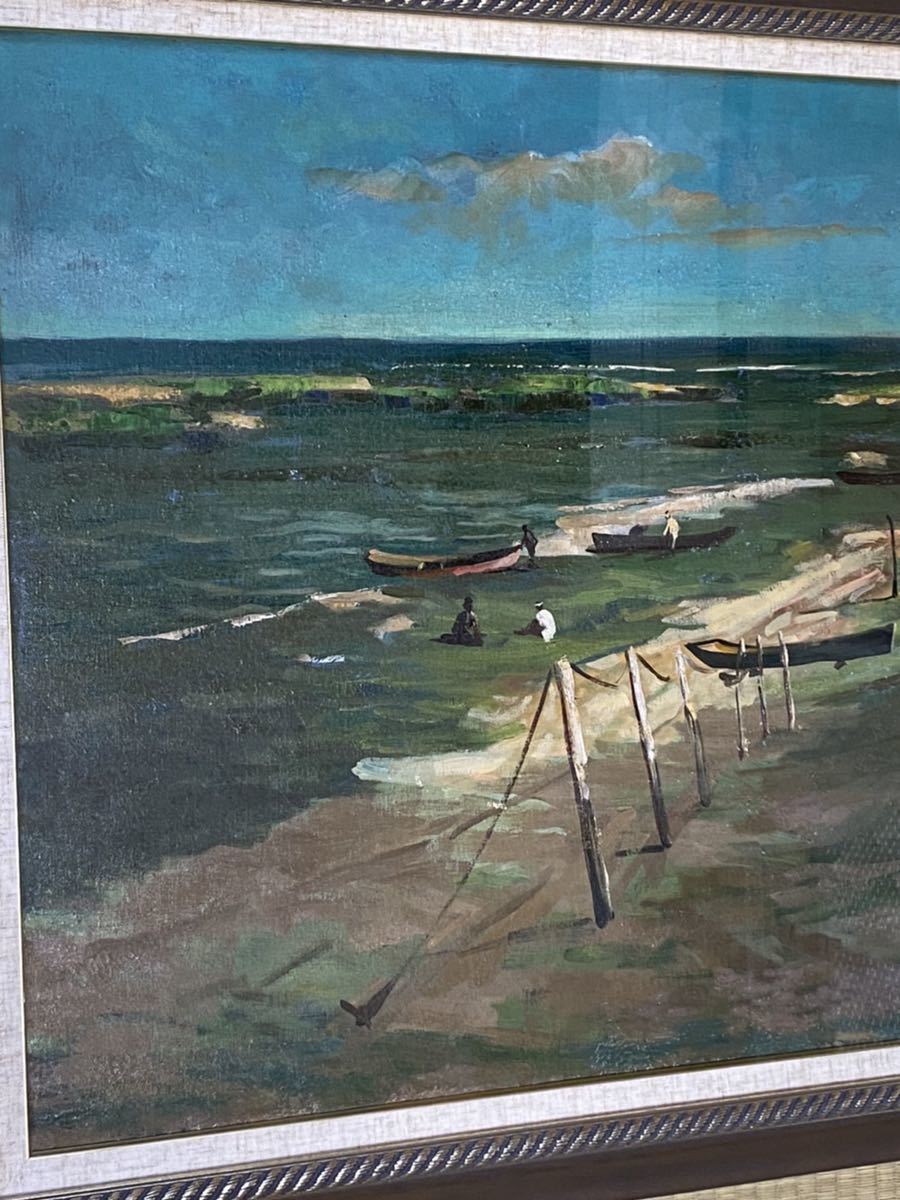 Yahoo!オークション - 与那覇朝大 大作油絵 沖縄美術界の巨匠 風景画