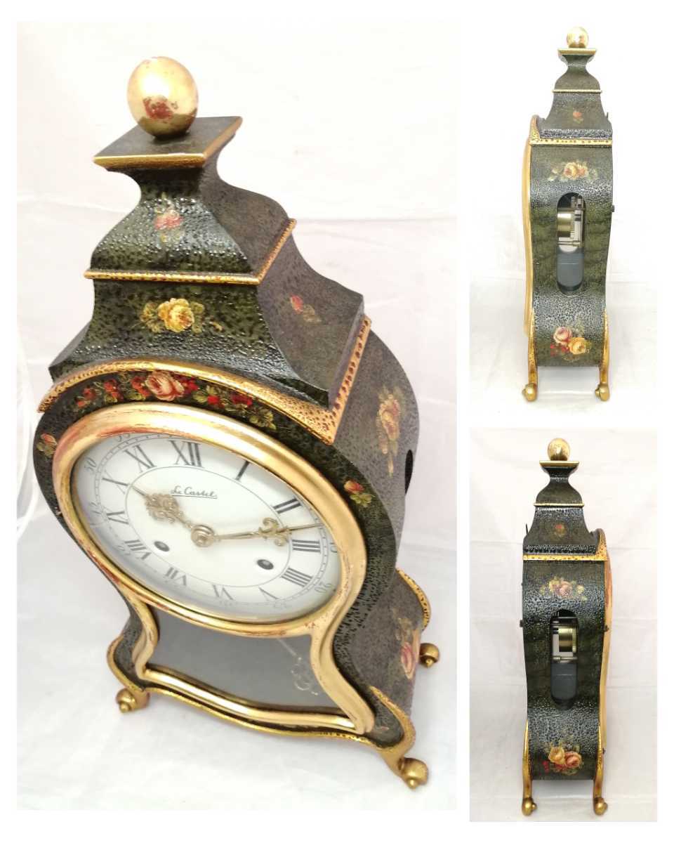 Yahoo!オークション - 動作中 スイス製 置き時計(H37cm) Le Castel カ