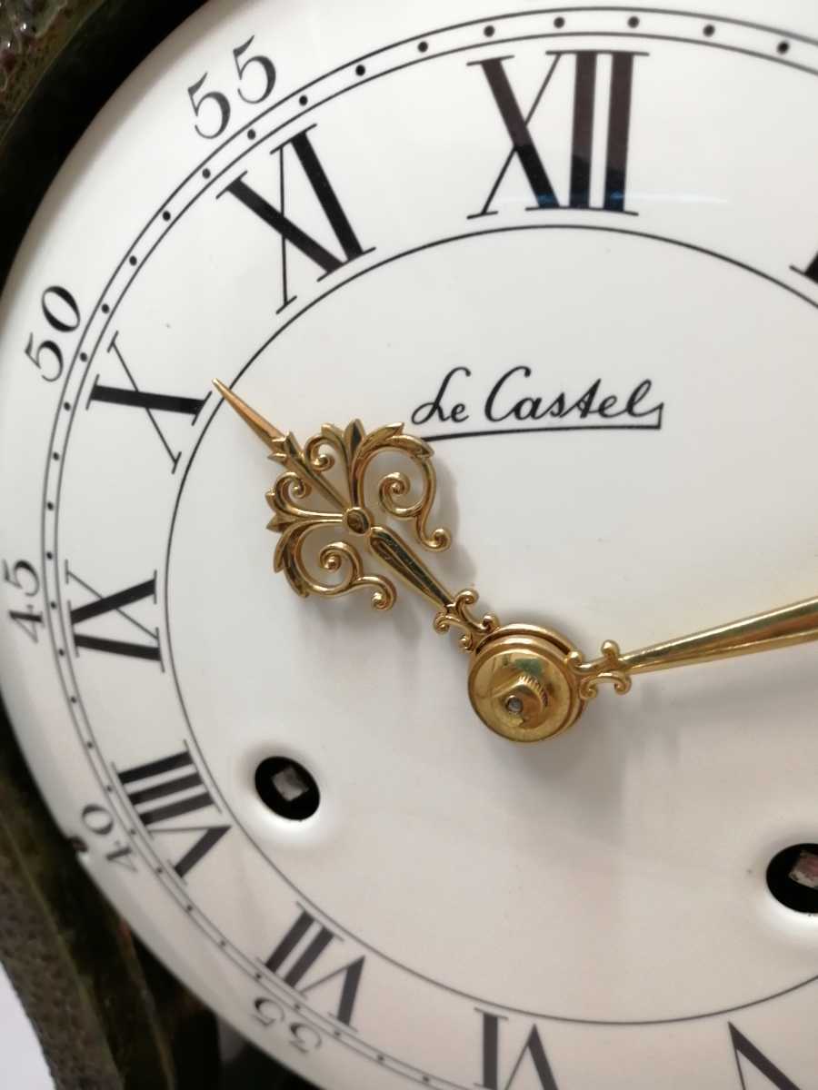 Yahoo!オークション - 動作中 スイス製 置き時計(H37cm) Le Castel カ