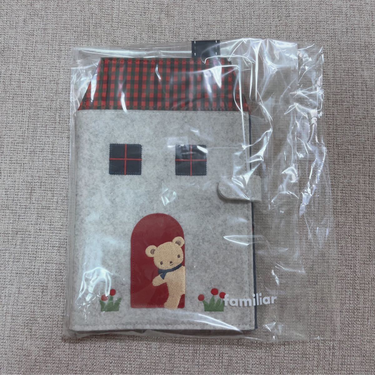 familiar FEILER コラボ 母子手帳ケース 赤チェック