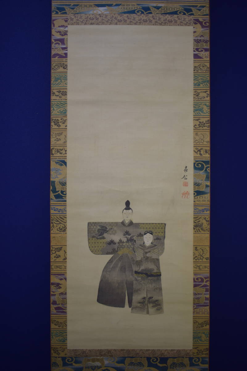 不詳/作者不詳/立雛図/桃の節句/布袋屋掛軸HJ-542 不詳/作者不詳/立雛