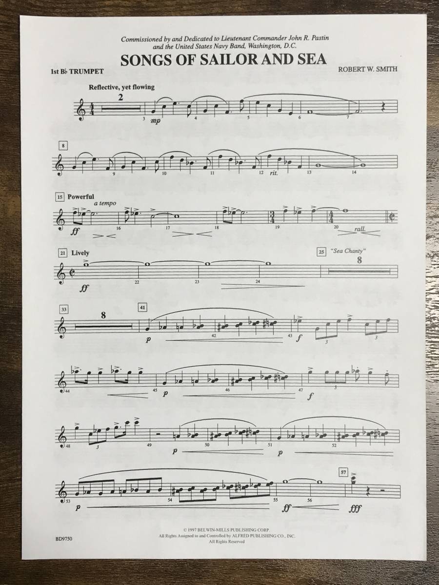 Yahoo!オークション - 送料無料/吹奏楽楽譜/ロバート・W・スミス 海の