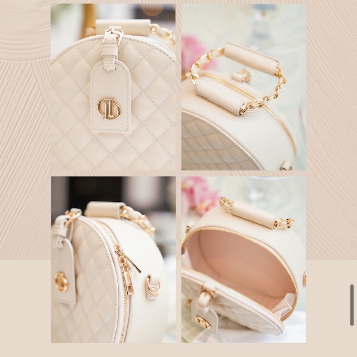 darich ダーリッチ キルティングサークルバッグ アイボリー｜Yahoo