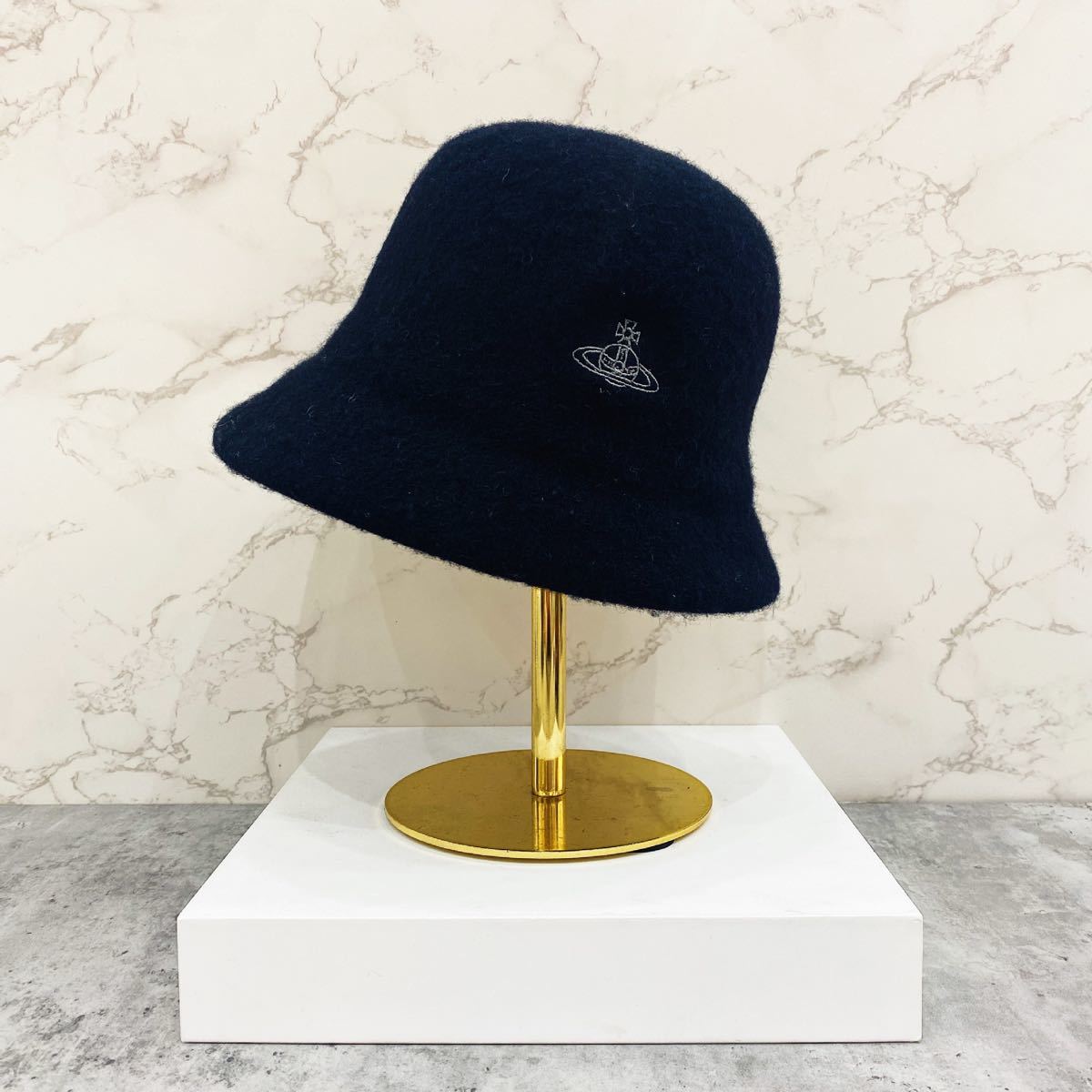 新品 Vivienne Westwood ORB刺繍 バスククロッシェ ハット｜Yahoo