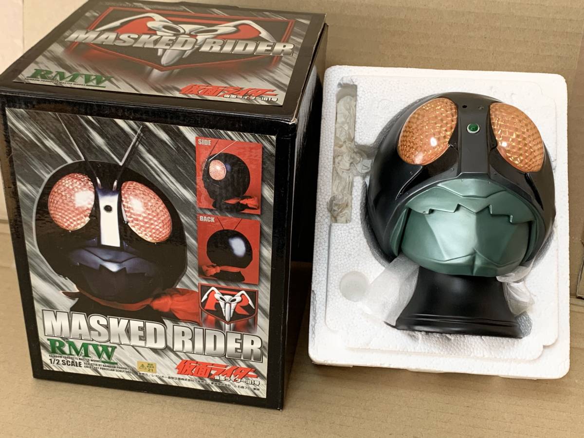 Yahoo!オークション - RMW 仮面ライダー旧1号 1/2 マスク レインボー造