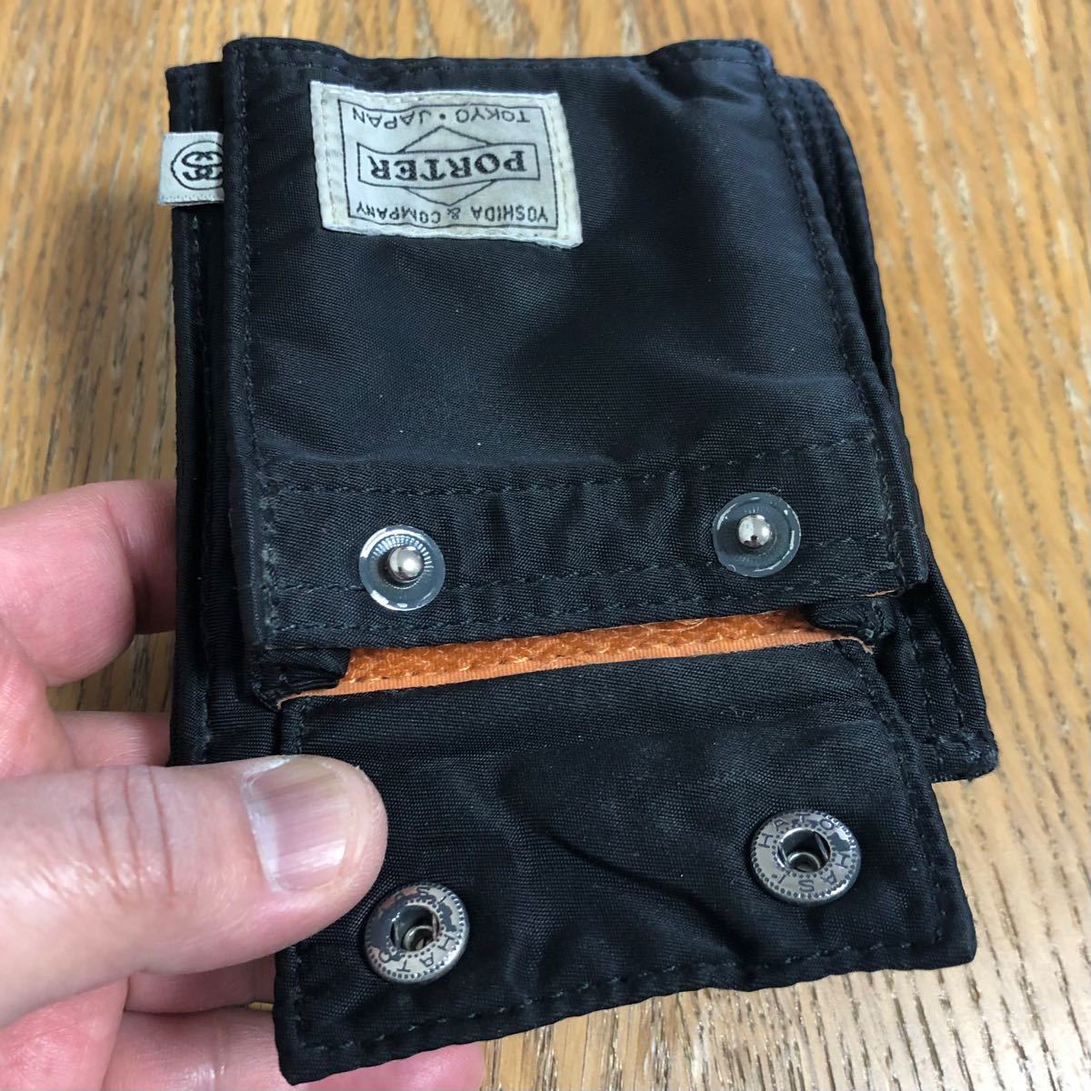 ポーター タンカー × ステューシー ウォレット 二つ折り財布 ブラック