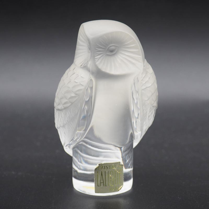 ラリック LALIQUE フクロウ ペーパーウェイト 置物 梟 ふくろう 鳥