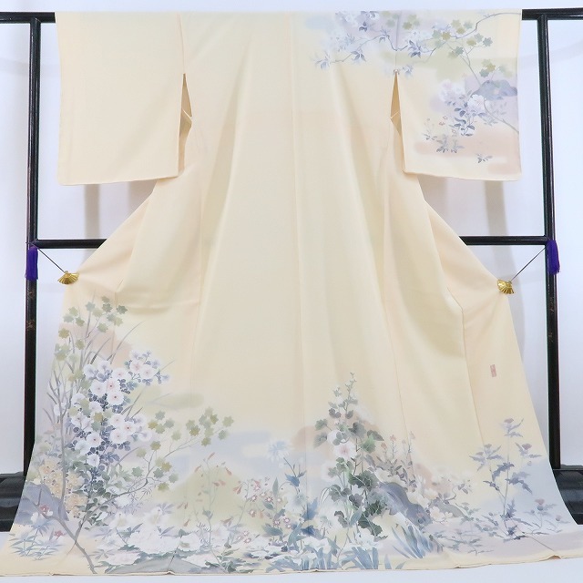 ゆめsaku2 新品 手描き友禅 落款 圭雲“理想を求めて辿り着く夢の続きの