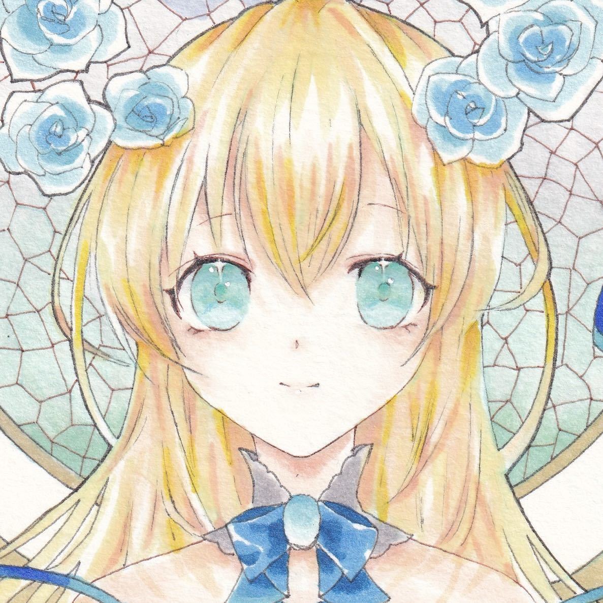 Yahoo!オークション - 手描きイラスト オリジナル 「少女の祈り」創作