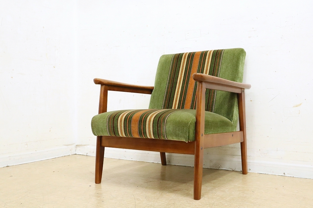 Yahoo!オークション - オールドカリモク【Kチェア 1シーター】ストライ