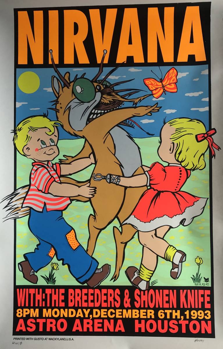 Yahoo!オークション - 激レア NIRVANA FRANK KOZIK ポスター / 1993年