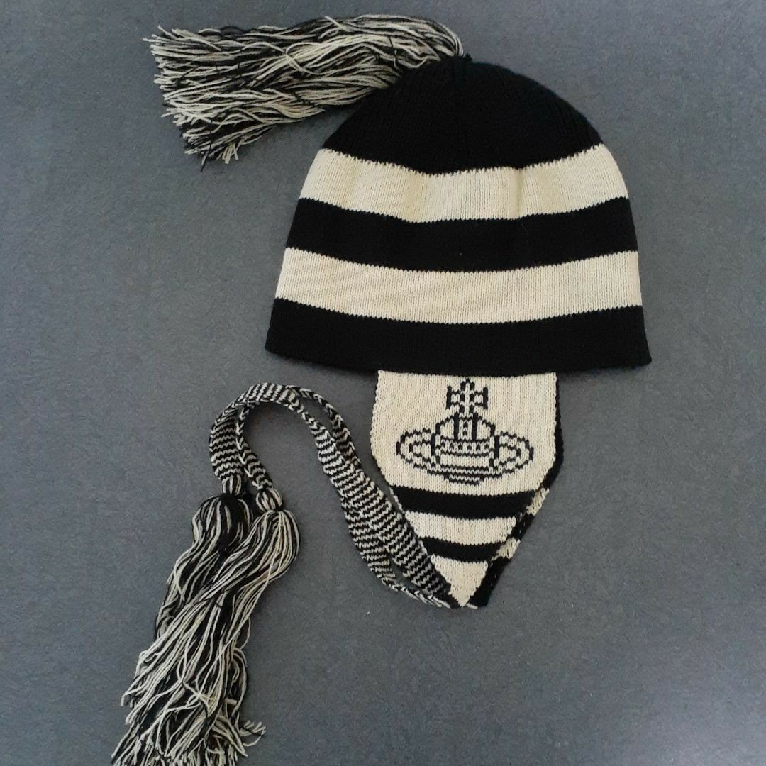 Vivienne westwood ヴィヴィアンウエストウッド 耳当て付きニット帽