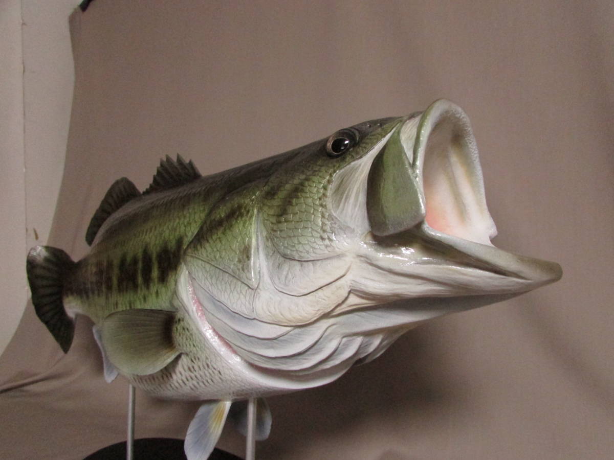 ハンドメイド 62cmブラックバス 置き物 フィギュア レプリカ 模型