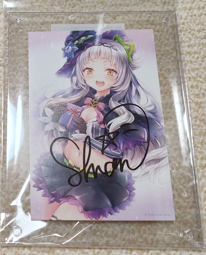 Yahoo!オークション - ホロライブ 紫咲シオン 直筆サイン 1周年記念ポ