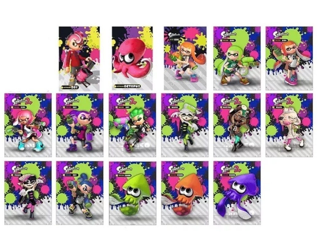 16枚 スプラトゥーン3 amiibo カード アミーボ スプラトゥーン2 スプラ
